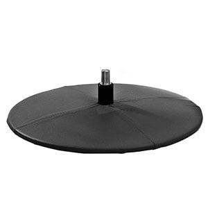 Linsenteller, bezogen Leder / Stoff