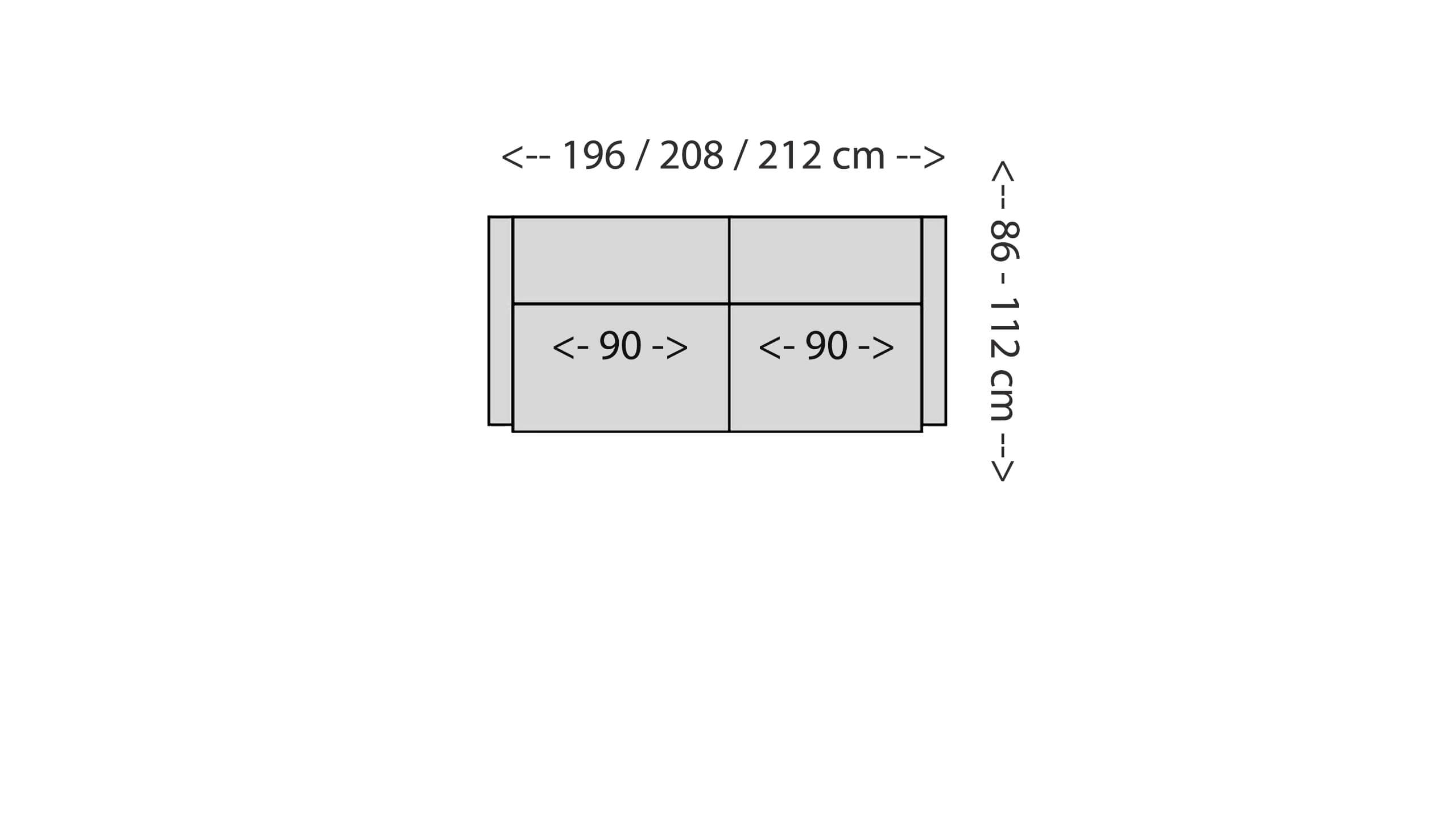 Cilia Sofa 180 Skizze