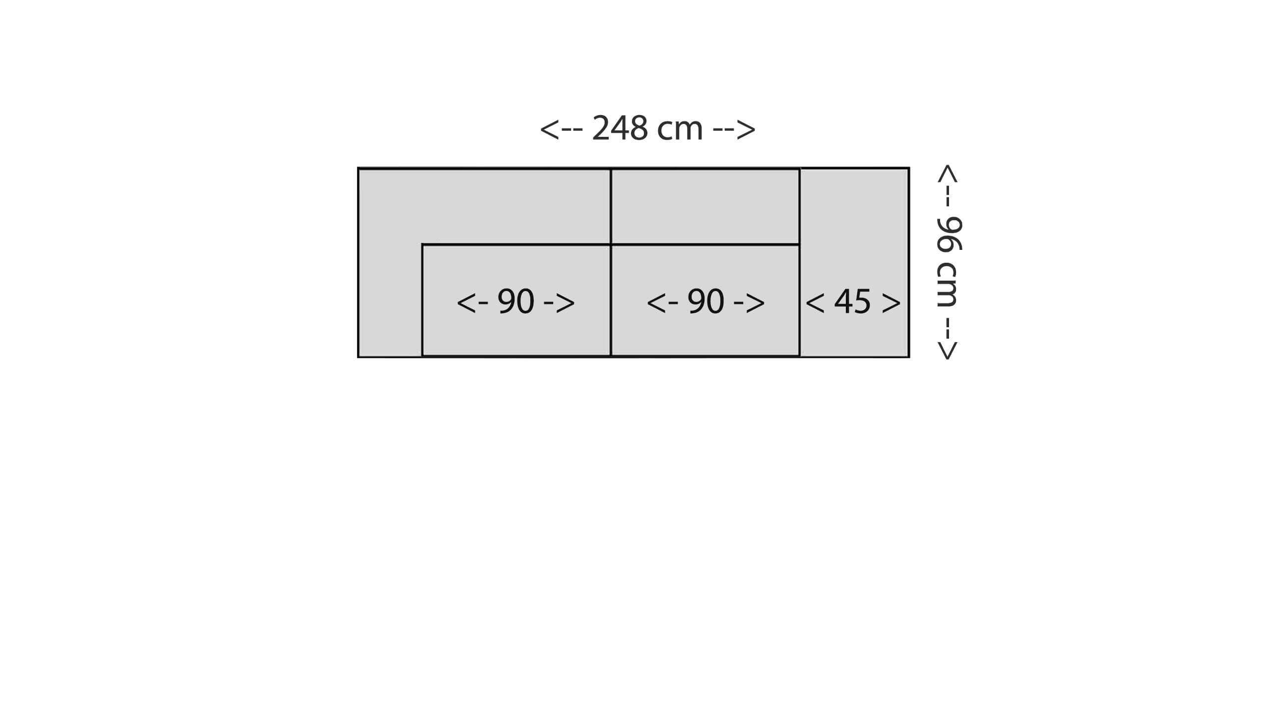 Dakota Daybed L Skizze