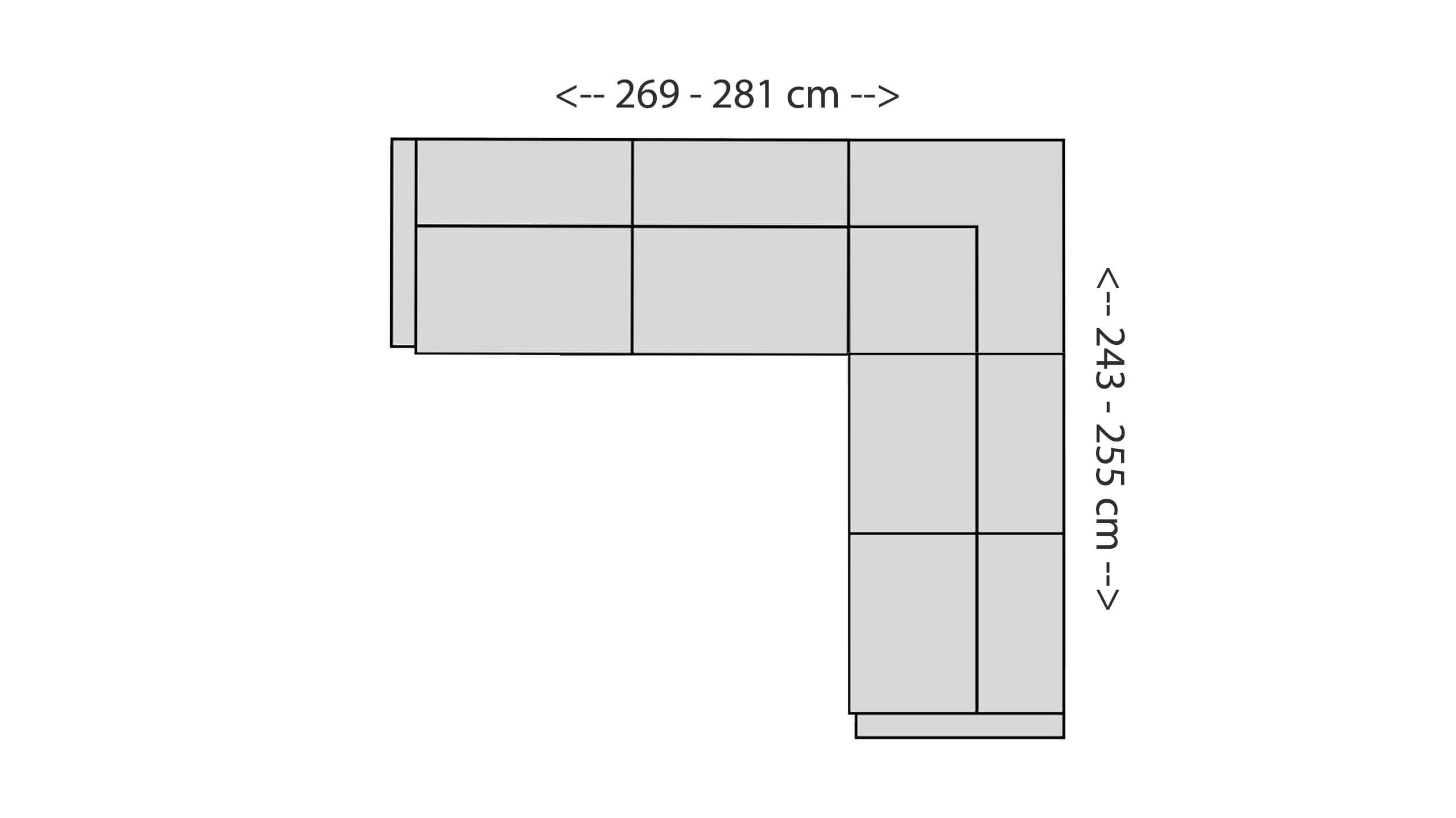 Cadiz Ecksofa LM Skizze