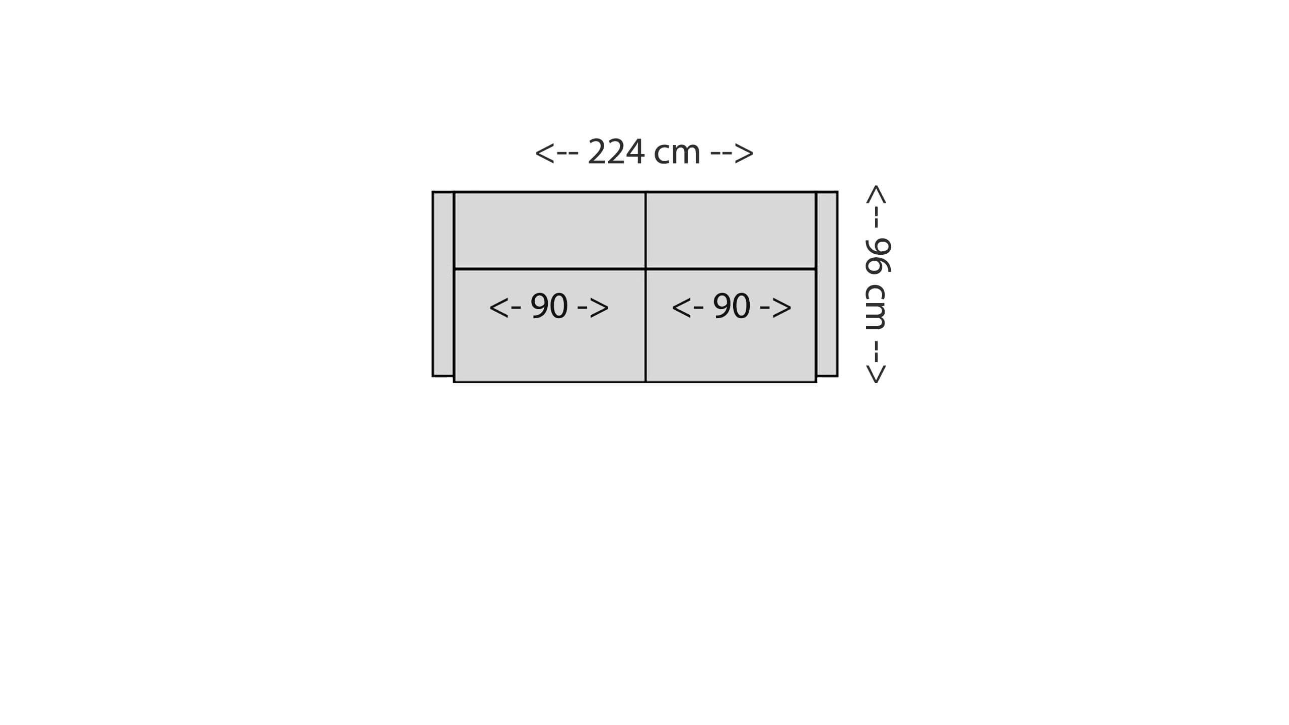 Claire Sofa 180 Skizze