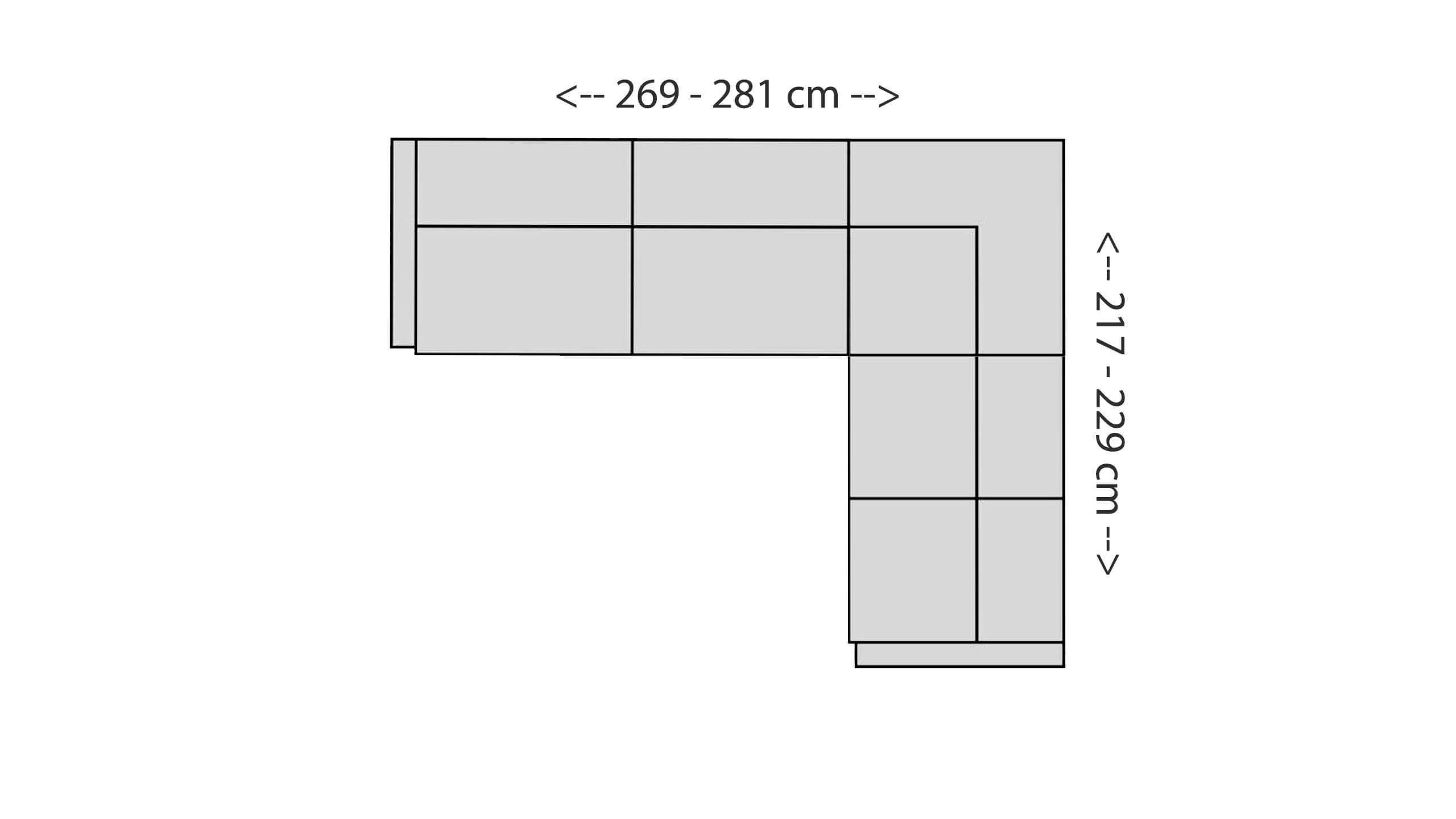 Cadiz Ecksofa LS Skizze