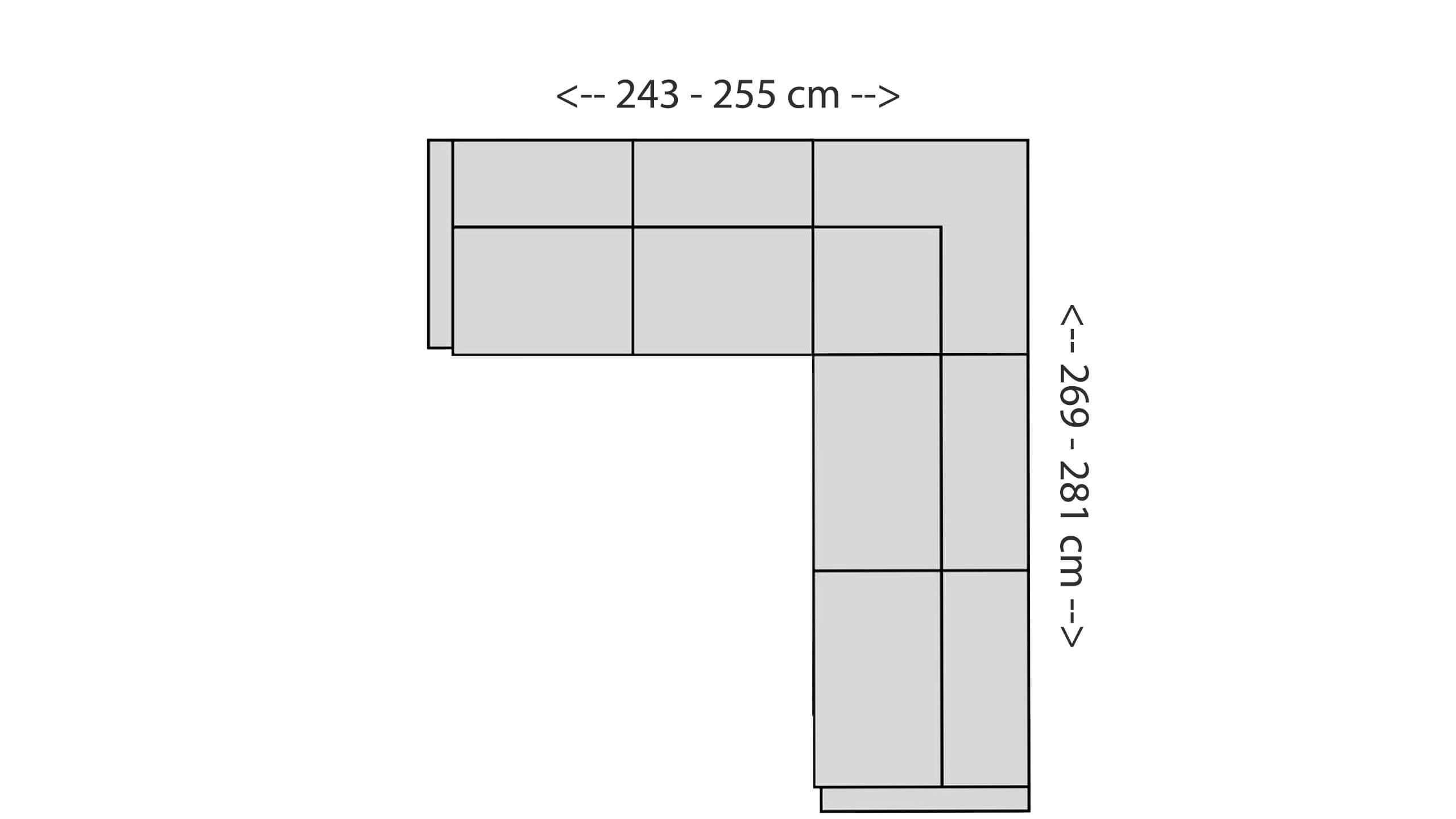 Cadiz Ecksofa ML Skizze