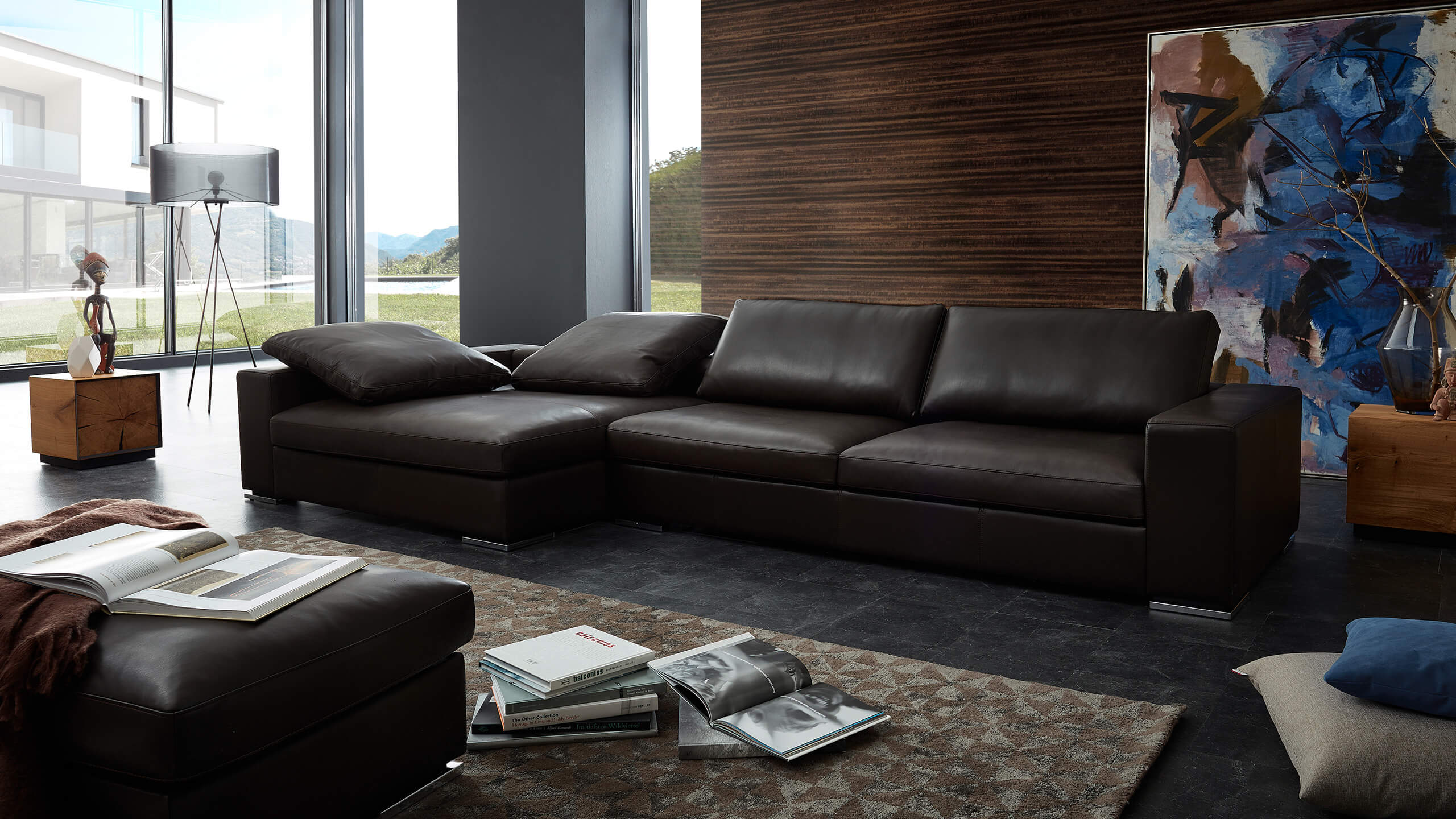 Dakota Ecksofa L mit Ottomane links 