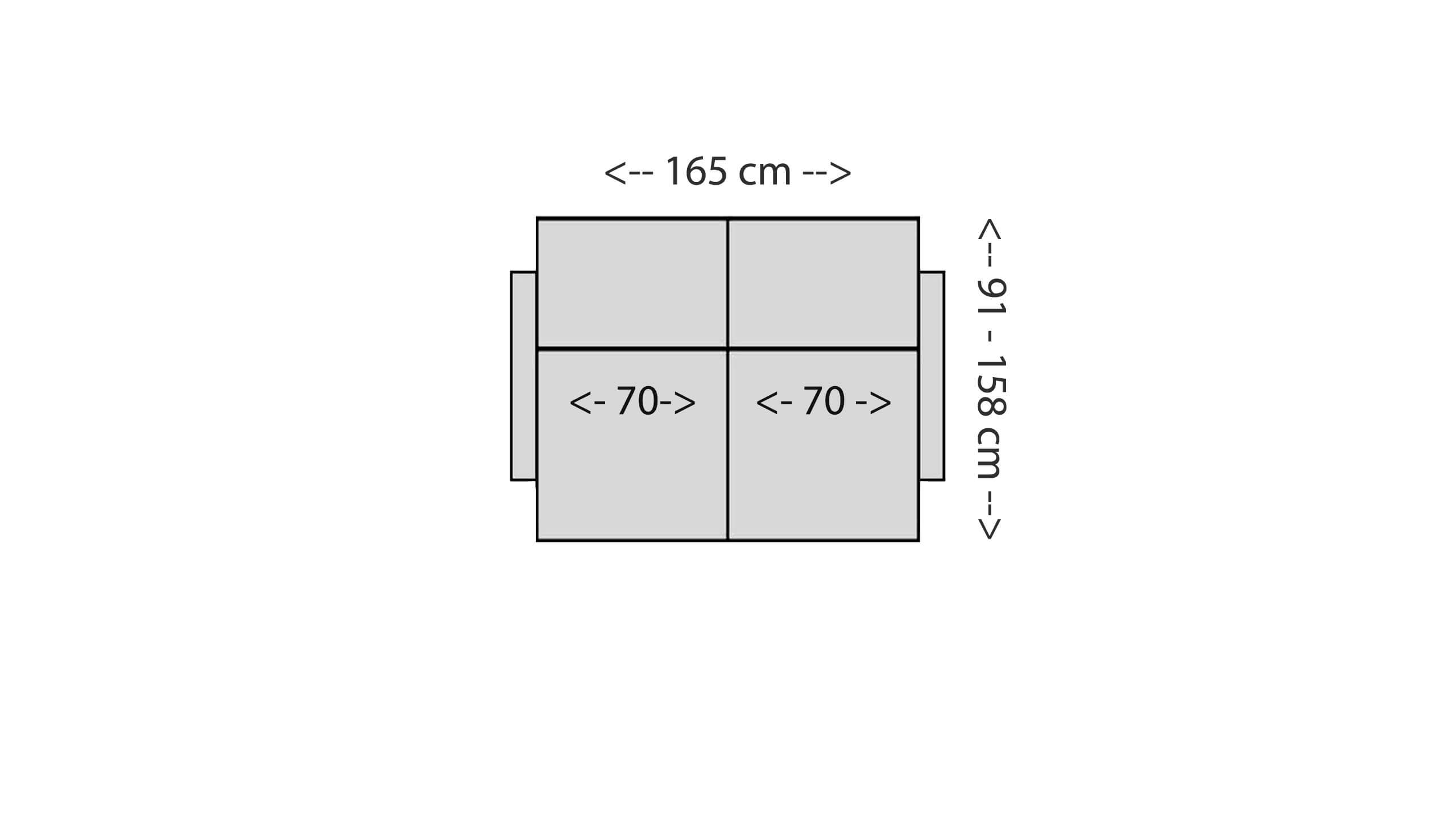 Lario 2,5-Sitzer Relax Skizze