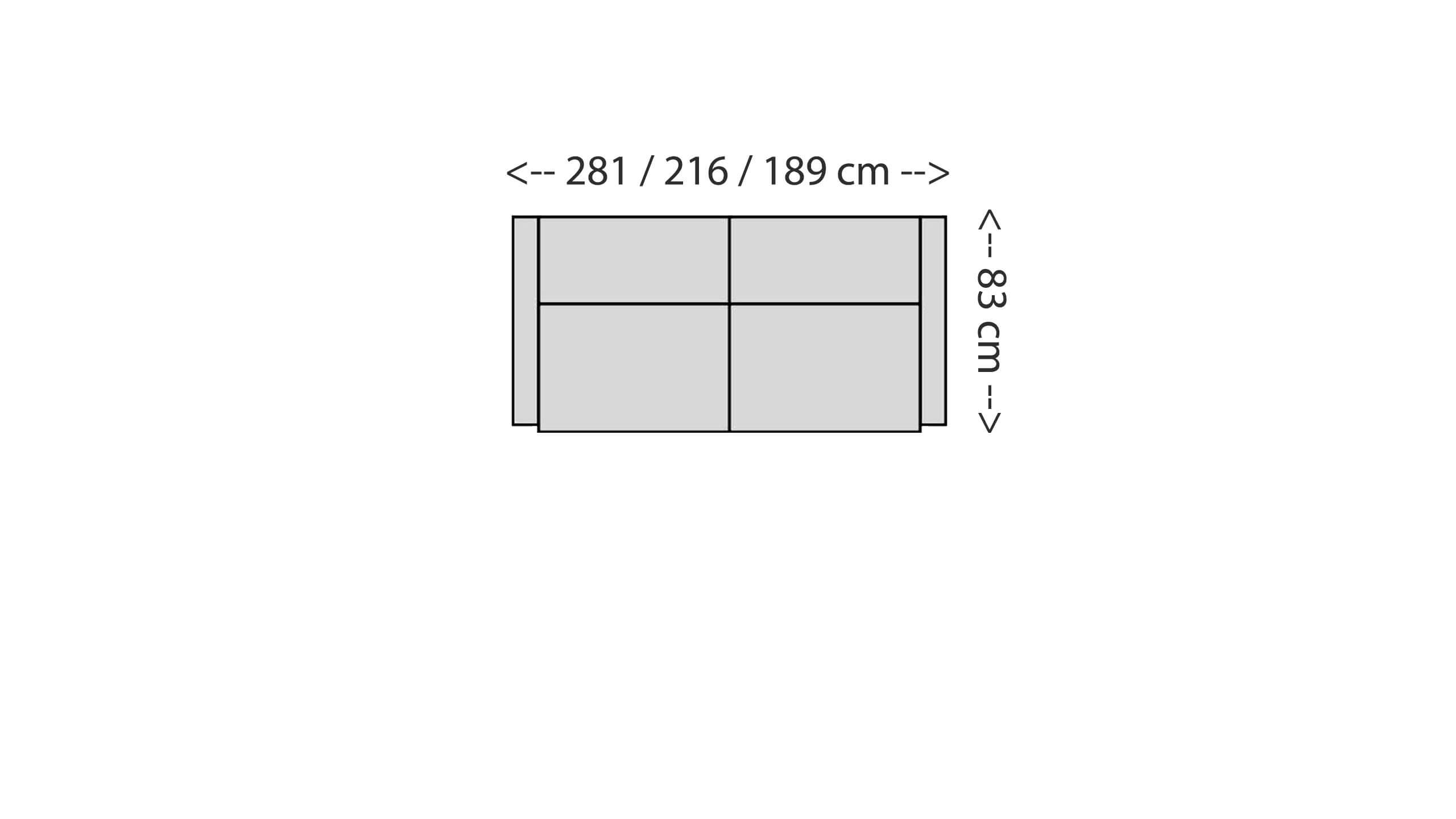Paloma 2,5-Sitzer Skizze