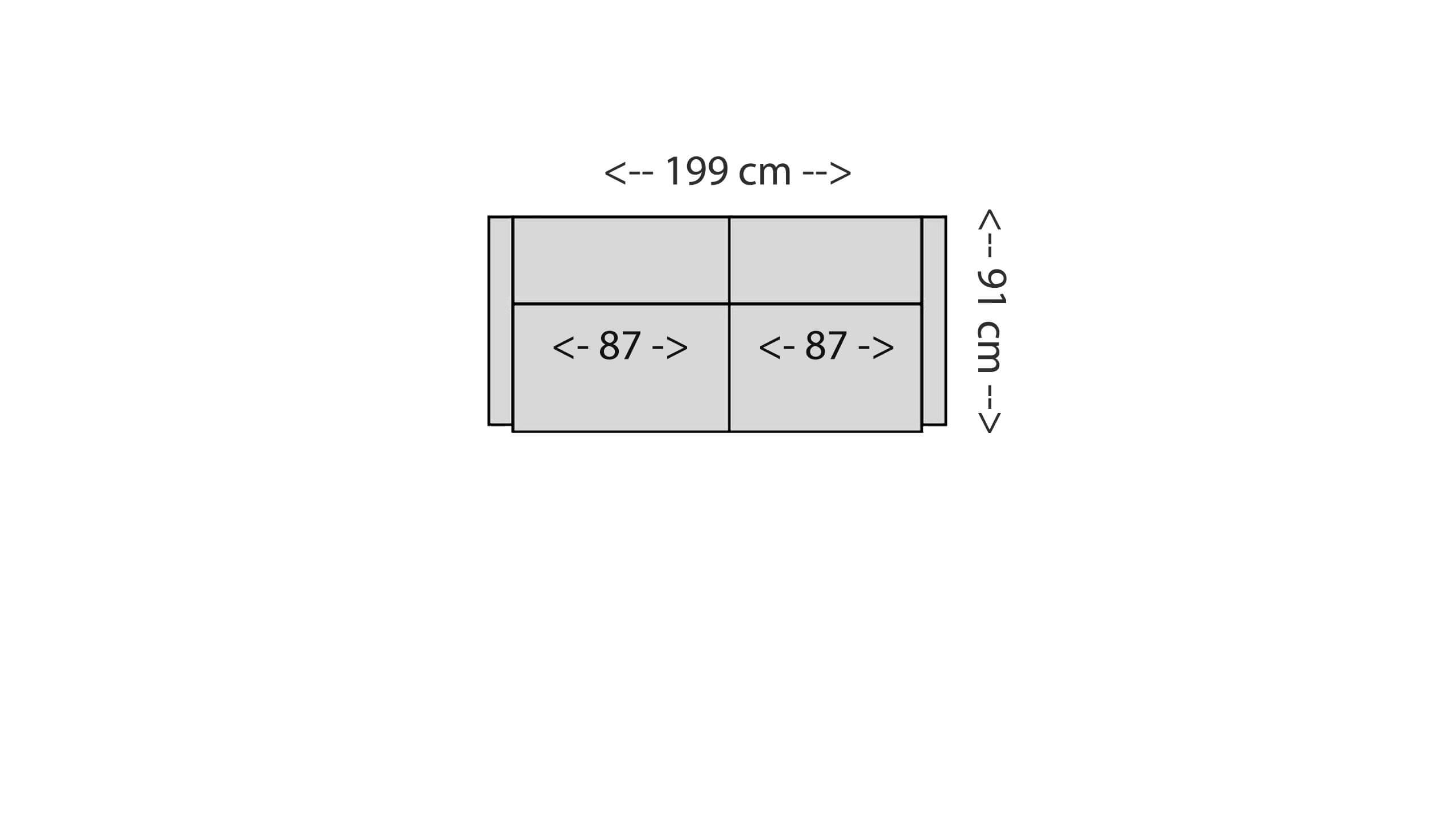 Lonato 3-Sitzer Skizze