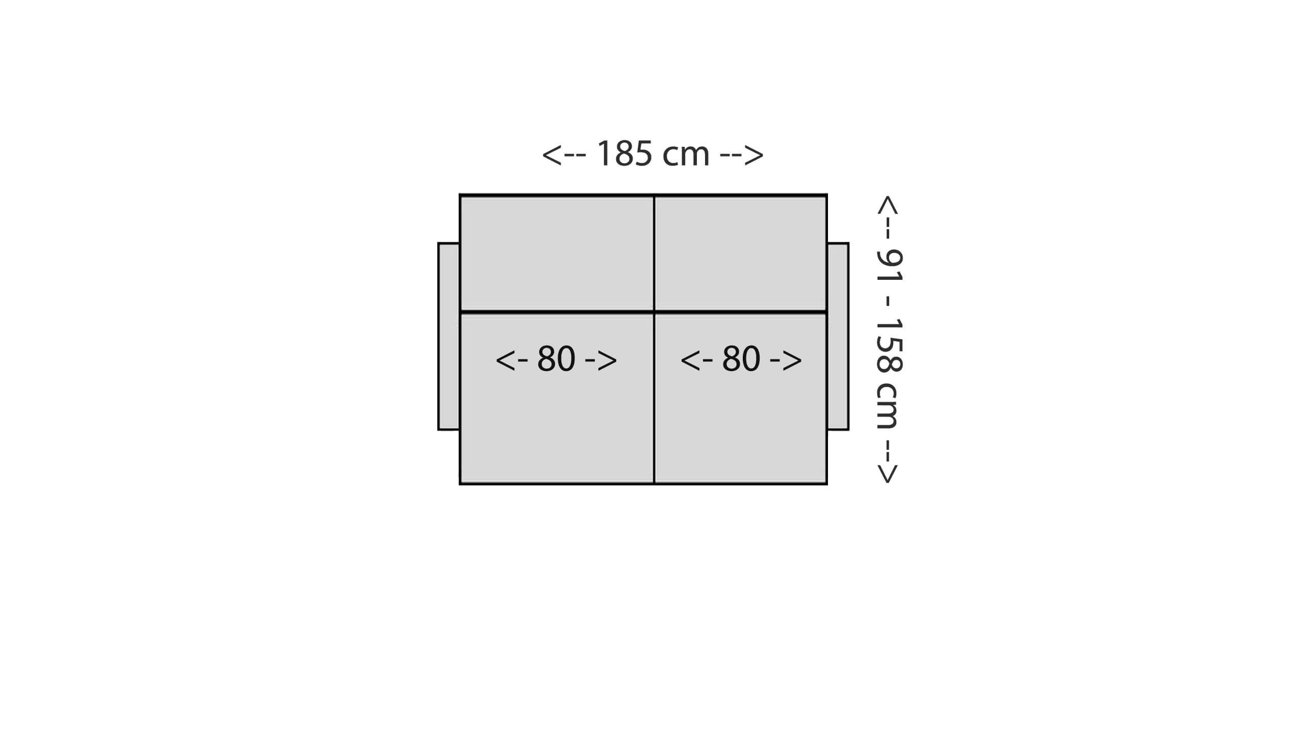 Lario 2,5-Sitzer Plus Relax Skizze
