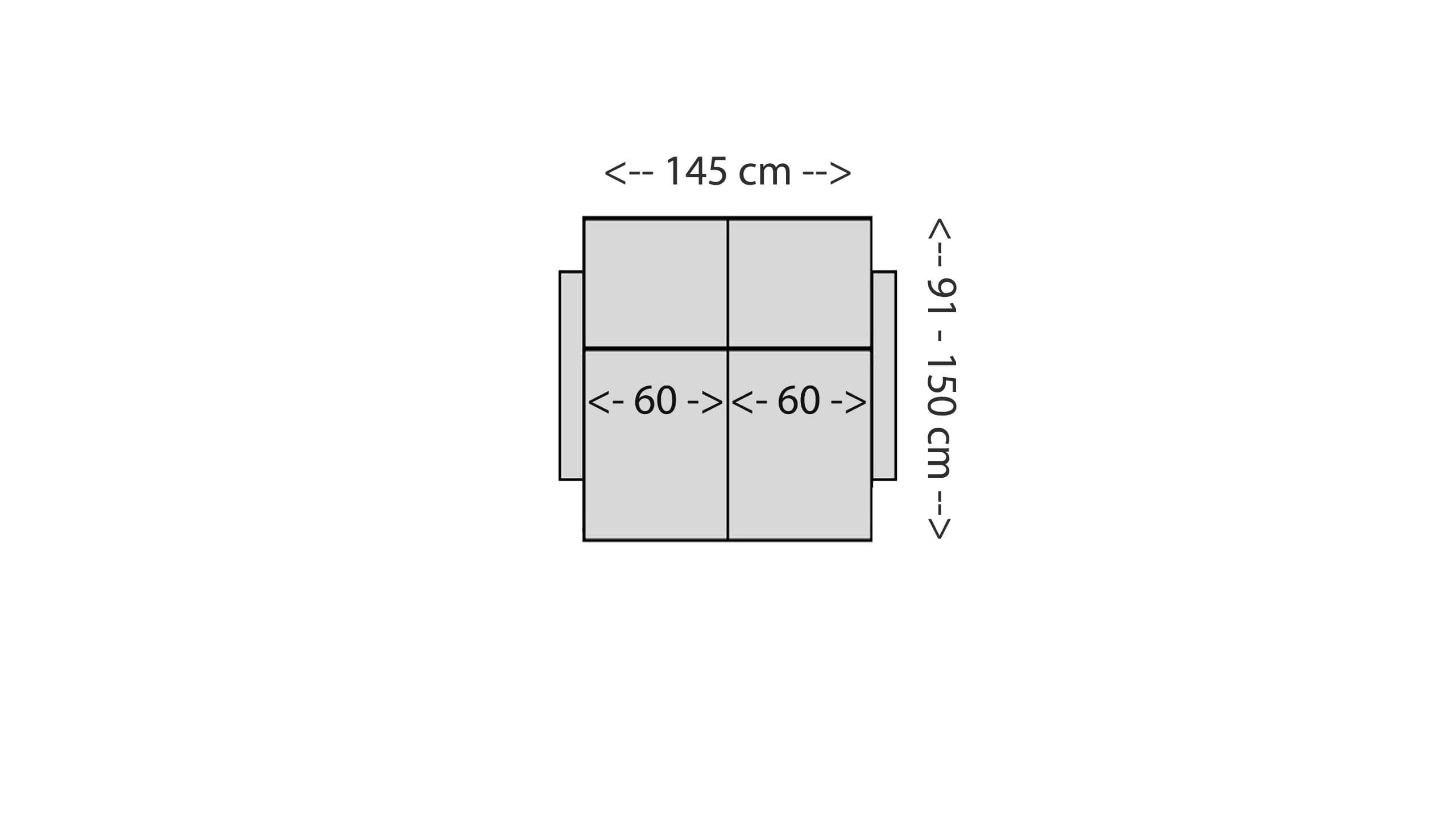 Lonato 2-Sitzer Relax Skizze