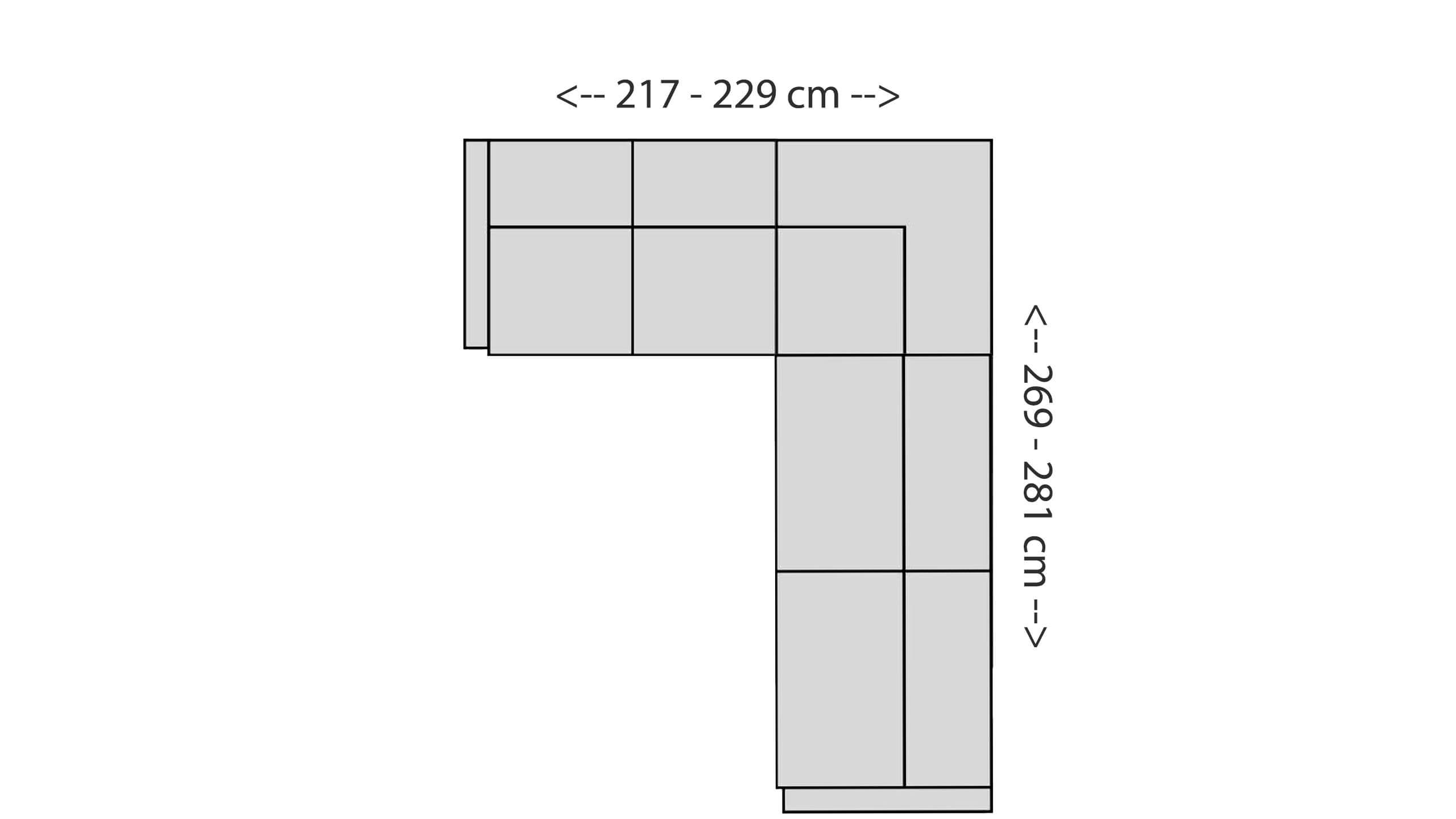Cadiz Ecksofa SL Skizze